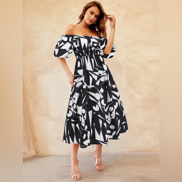 Tropical Hideaway Maxi Floral Off The Shoulder Dress - Picture 1 of 3